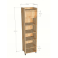 Tủ để giày 39x33x140cm gỗ cao su KG68129