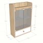 Tủ thuốc gia đình 40x30x49cm cửa kính gỗ plywood TTYT002