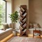Kệ sách trang trí hình nhánh cây gỗ cao su KS68377