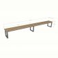 Ghế băng dài 165x35cm gỗ cao su chân sắt GBD084