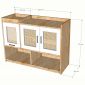 Tủ giày dép có ghế lật 100x35x74cm gỗ cao su KG68134