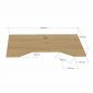 Mặt bàn gỗ thông vát cạnh Gaming 200x100cm dày 40mm MB062