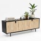 Tủ trang trí phòng khách 180x42x63cm gỗ cao su KTB68060
