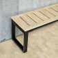 Ghế băng dài 165x35cm gỗ cao su chân sắt GBD084
