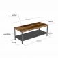 Bàn sofa 120x50x45cm gỗ tự nhiên chân sắt sơn tĩnh điện TT68379