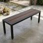 Ghế băng dài 140x37x45cm gỗ nhựa chân sắt GBD074