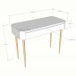 Bàn trang điểm 100x45x75cm gỗ cao su BTD68088