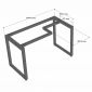 Bàn làm việc treo tủ 120x60cm gỗ cao su hệ Rectang HBRT149