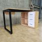 Bàn làm việc gác tủ 120x60cm gỗ cao su hệ Rectang HBRT148