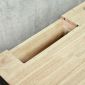 Bàn làm việc gác tủ 120x60cm gỗ cao su hệ Rectang HBRT148