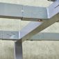 Chân sắt cho bàn cụm 3 chỗ 360x60cm sơn tĩnh điện hệ Rectang HCRT049