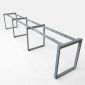 Chân sắt cho bàn cụm 3 chỗ 360x60cm sơn tĩnh điện hệ Rectang HCRT049
