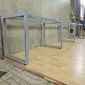 Chân sắt cho bàn cụm 3 chỗ 360x60cm sơn tĩnh điện hệ Rectang HCRT049