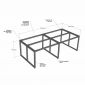 Chân bàn sắt dành cho bàn 240x120cm sơn tĩnh điện HCRT050