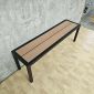 Ghế băng dài 140x37x45cm gỗ nhựa chân sắt GBD074