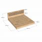 Giường ngủ 200x203cm gỗ cao su GN68081