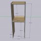 Kệ máy giặt máy sấy 72x69x214cm gỗ plywood chân sắt KMG68037