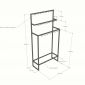 Kệ trưng bày treo thắt lưng 80x30x160cm sơn tĩnh điện KTB68283