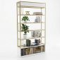 Kệ trưng bày 120x32x215cm gỗ cao su khung sắt sơn tĩnh điện KTB68284