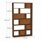 Kệ trang trí 130x30x220cm gỗ cao su KTT68092
