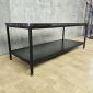 Bàn sofa 120x50x45cm gỗ tự nhiên chân sắt sơn tĩnh điện TT68379