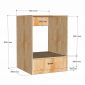 Kệ để máy rửa chén 60x60x85cm gỗ cao su KB68107