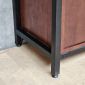 Tủ kệ trang trí 180x40x170cm gỗ cao su khung sắt sơn tĩnh điện KTT68093