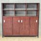 Tủ kệ trang trí 180x40x170cm gỗ cao su khung sắt sơn tĩnh điện KTT68093
