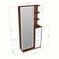 Tủ kệ lưu trữ đồ trang điểm 80x35x170cm gỗ cao su GNG016