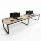 Bàn họp có hộp điện 360x120cm gỗ cao su hệ Trapez HBTC055