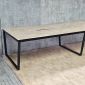 Bàn họp có hộp điện 360x120cm gỗ cao su hệ Trapez HBTC055