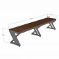 Ghế băng dài 200x40x45cm gỗ cao su chân sắt GBD087