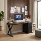 Bàn gác chân tủ có 2 hộp điện MELLIA 180x70cm gỗ tự nhiên BD68196