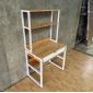 Bàn học liền kệ nhỏ 80x50x150cm gỗ cao su FD68085