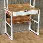 Bàn học liền kệ nhỏ 80x50x150cm gỗ cao su FD68085