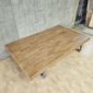 Giường ngủ 120x200cm gỗ cao su chân sắt GN68067