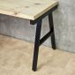 Bàn làm việc góc chữ L 140x140cm gỗ thông chân sắt hệ AConcept HBAC061