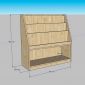 Kệ mầm non 90x30x90cm gỗ cao su KGS68022
