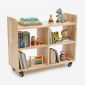 Kệ sách di động 80x30x60cm gỗ cao su KS68339