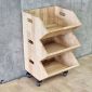 Kệ sách di động 40x30x53cm gỗ cao su KS68382