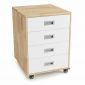 Tủ cá nhân di động 50x55x66cm gỗ cao su TCN68106