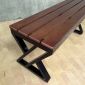 Ghế băng dài 200x40x45cm gỗ cao su chân sắt GBD087