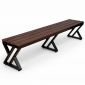 Ghế băng dài 200x40x45cm gỗ cao su chân sắt GBD087