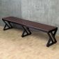 Ghế băng dài 200x40x45cm gỗ cao su chân sắt GBD087