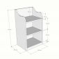 Kệ để nón bảo hiểm 40x32x70cm gỗ cao su KTT68094