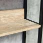 Bàn học kết hợp kệ sách 180x65x160cm gỗ cao su chân sắt sơn tĩnh điện FD68095