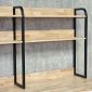 Bàn học kết hợp kệ sách 180x65x160cm gỗ cao su chân sắt sơn tĩnh điện FD68095