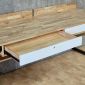 Bàn học kết hợp kệ sách 180x65x160cm gỗ cao su chân sắt sơn tĩnh điện FD68095