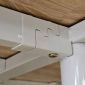 Bàn làm việc liền kệ sách 240x80cm gỗ cao su hệ TIO HBTO057