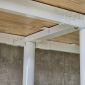 Bàn làm việc liền kệ sách 240x80cm gỗ cao su hệ TIO HBTO057